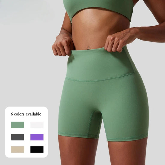 Women Yoga Clothing Push Up Gym Shorts High Waist