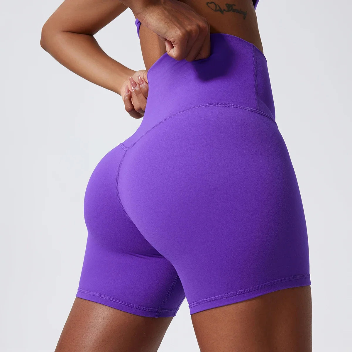Women Yoga Clothing Push Up Gym Shorts High Waist