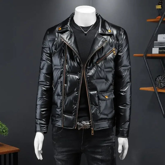 Winter Coat Short Bright Surface Waterproofing Parkas New Men Down Jacket Thicken Warm Trend Outwear Handsome Overcoat